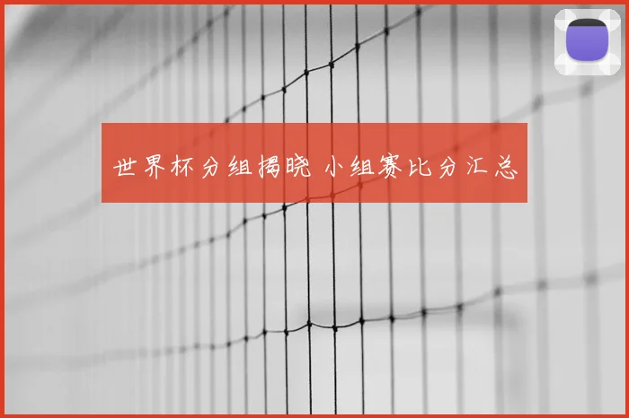 世界杯分组揭晓 小组赛比分汇总